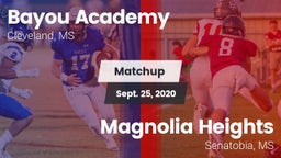 Matchup: Bayou Academy vs. Magnolia Heights  2020