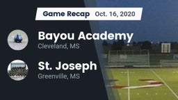 Recap: Bayou Academy  vs. St. Joseph  2020