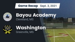 Recap: Bayou Academy  vs. Washington  2021