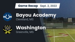 Recap: Bayou Academy  vs. Washington  2022