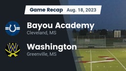 Recap: Bayou Academy  vs. Washington  2023
