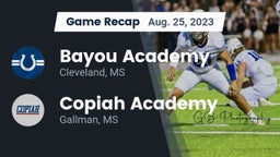Recap: Bayou Academy  vs. Copiah Academy  2023