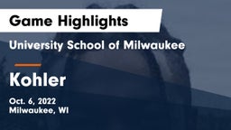 University School of Milwaukee vs Kohler  Game Highlights - Oct. 6, 2022