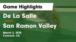 De La Salle  vs San Ramon Valley Game Highlights - March 3, 2020