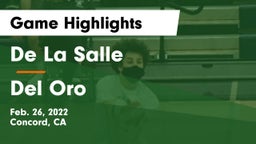 De La Salle  vs Del Oro Game Highlights - Feb. 26, 2022