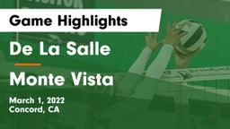 De La Salle  vs Monte Vista Game Highlights - March 1, 2022