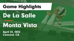 De La Salle  vs Monta Vista Game Highlights - April 23, 2022