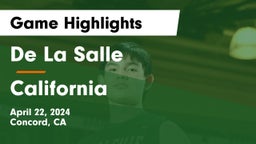 De La Salle  vs California Game Highlights - April 22, 2024