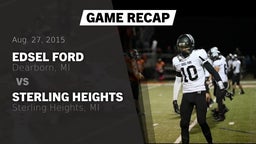 Recap: Edsel Ford  vs. Sterling Heights  2015
