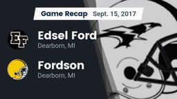 Recap: Edsel Ford  vs. Fordson  2017