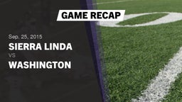 Recap: Sierra Linda  vs. Washington  2015