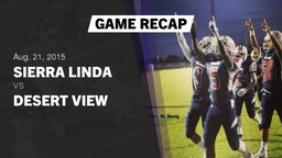 Recap: Sierra Linda  vs. Desert View High 2015