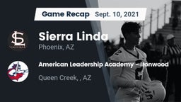 Recap: Sierra Linda  vs. American Leadership Academy - Ironwood 2021