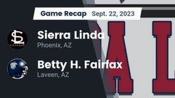 Recap: Sierra Linda  vs. Betty H. Fairfax 2023