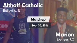 Matchup: Althoff Catholic vs. Marion  2016
