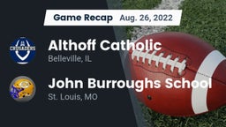 Recap: Althoff Catholic  vs. John Burroughs School 2022