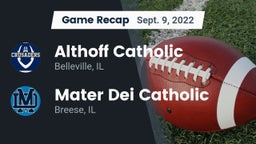 Recap: Althoff Catholic  vs. Mater Dei Catholic  2022