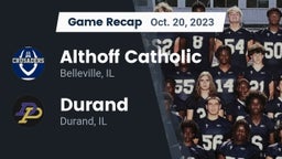 Recap: Althoff Catholic  vs. Durand  2023