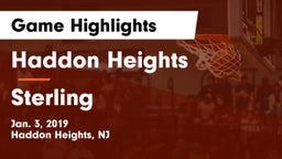 Haddon Heights  vs Sterling Game Highlights - Jan. 3, 2019