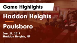 Haddon Heights  vs Paulsboro Game Highlights - Jan. 29, 2019