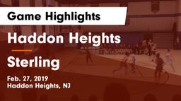 Haddon Heights  vs Sterling Game Highlights - Feb. 27, 2019
