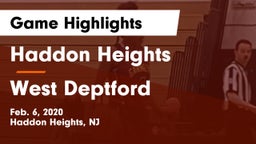 Haddon Heights  vs West Deptford  Game Highlights - Feb. 6, 2020
