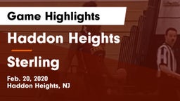 Haddon Heights  vs Sterling  Game Highlights - Feb. 20, 2020