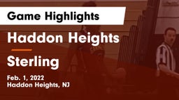 Haddon Heights  vs Sterling  Game Highlights - Feb. 1, 2022