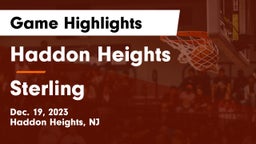 Haddon Heights  vs Sterling  Game Highlights - Dec. 19, 2023