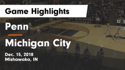 Penn  vs Michigan City  Game Highlights - Dec. 15, 2018