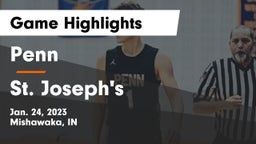 Penn  vs St. Joseph's  Game Highlights - Jan. 24, 2023