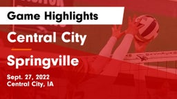 Central City  vs Springville  Game Highlights - Sept. 27, 2022