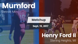 Matchup: Mumford vs. Henry Ford II  2017