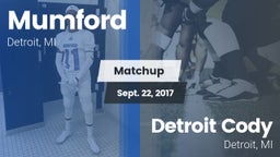 Matchup: Mumford vs. Detroit Cody  2017