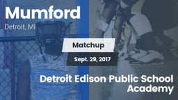 Matchup: Mumford vs. Detroit Edison Public School Academy 2017