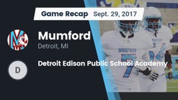 Recap: Mumford  vs. Detroit Edison Public School Academy 2017