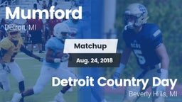 Matchup: Mumford vs. Detroit Country Day  2018