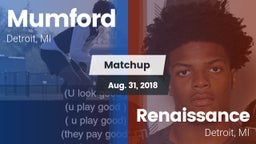 Matchup: Mumford vs. Renaissance  2018