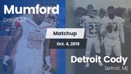 Matchup: Mumford vs. Detroit Cody  2019