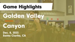 Golden Valley  vs Canyon  Game Highlights - Dec. 8, 2023