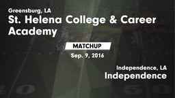Matchup: St. Helena vs. Independence  2016