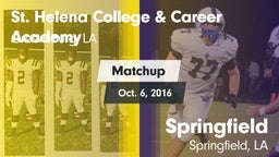 Matchup: St. Helena vs. Springfield  2016