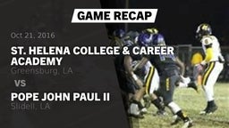 Recap: St. Helena College & Career Academy vs. Pope John Paul II 2016
