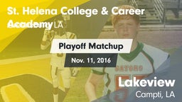 Matchup: St. Helena vs. Lakeview  2016