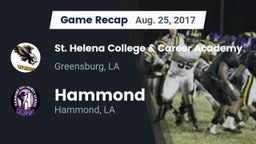 Recap: St. Helena College & Career Academy vs. Hammond  2017