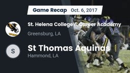 Recap: St. Helena College & Career Academy vs. St Thomas Aquinas 2017
