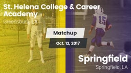 Matchup: St. Helena vs. Springfield  2017