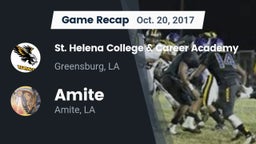 Recap: St. Helena College & Career Academy vs. Amite  2017