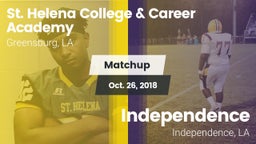 Matchup: St. Helena vs. Independence  2018