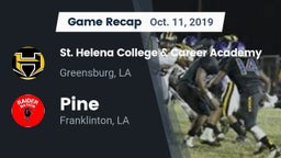 Recap: St. Helena College & Career Academy vs. Pine  2019